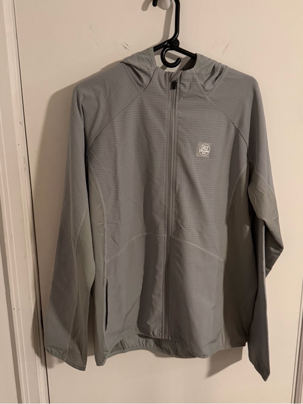 Light Gray Hooded Zip Jacket with Sketchers Hot Chocolate Run Logo